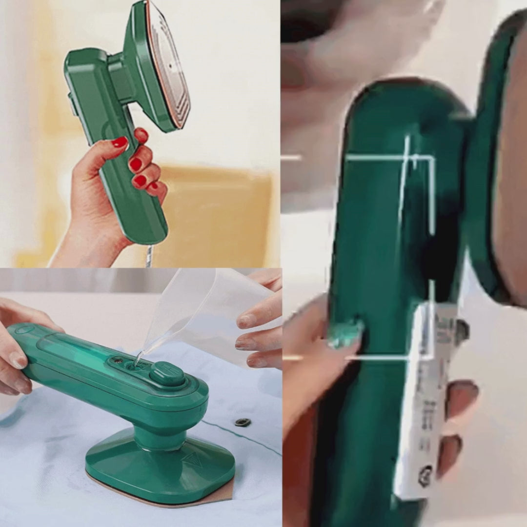 MINI PLANCHA ELÉCTRICA A VAPOR VERDE – COMPACTA, RÁPIDA Y VERSÁTIL