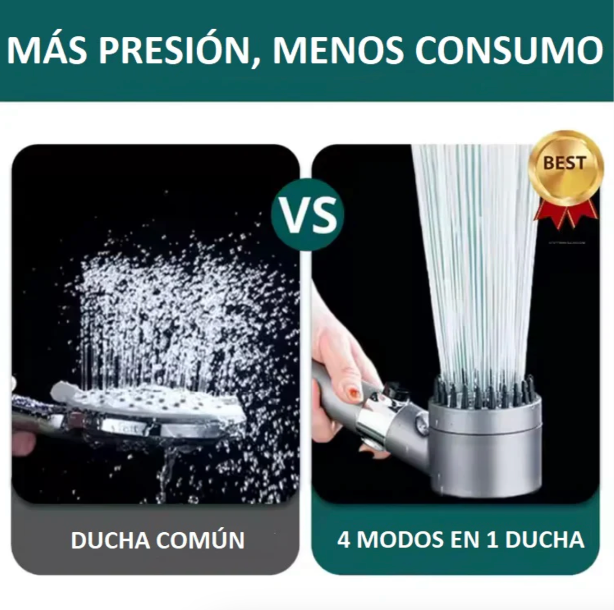 🚿 DUCHA MASAJEADORA DE ALTA PRESIÓN